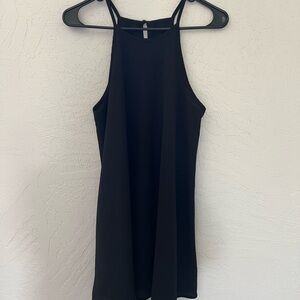 Elegant Black Halter Dress